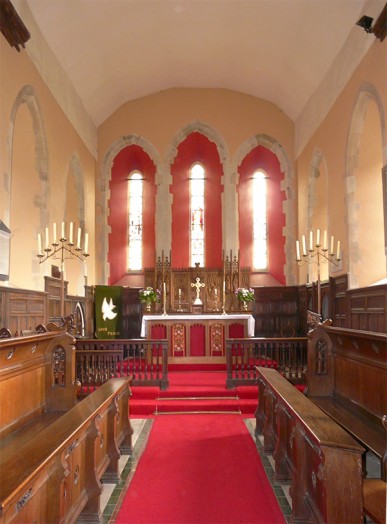 the pulpit and desks date from 1890